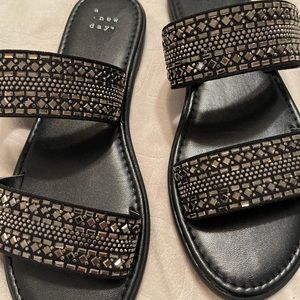 A New Day, Black Sandal, Size 7, Worn Once